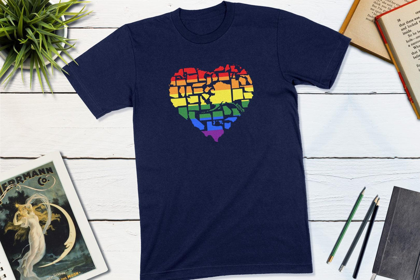 Gay Pride in All 50 States Gay Pride Shirt-Unisex T-shirt-Yesteeyear
