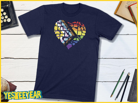 Intersex-Inclusive Progress Pride Flag 2SLGBTQ+ Pride in All 50 States-Unisex T-shirt-Yesteeyear