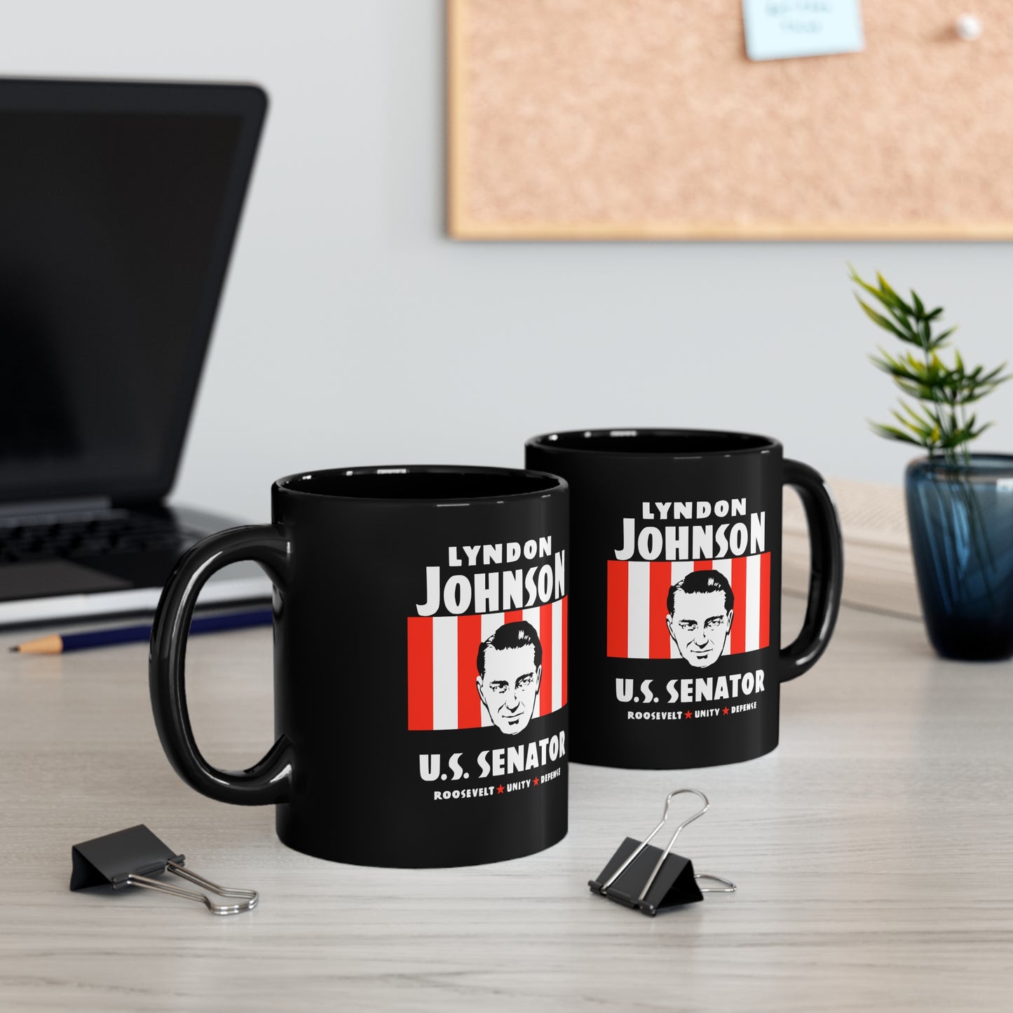 Lyndon Johnson For US Senator Political Campaign Ceramic Coffee Mug