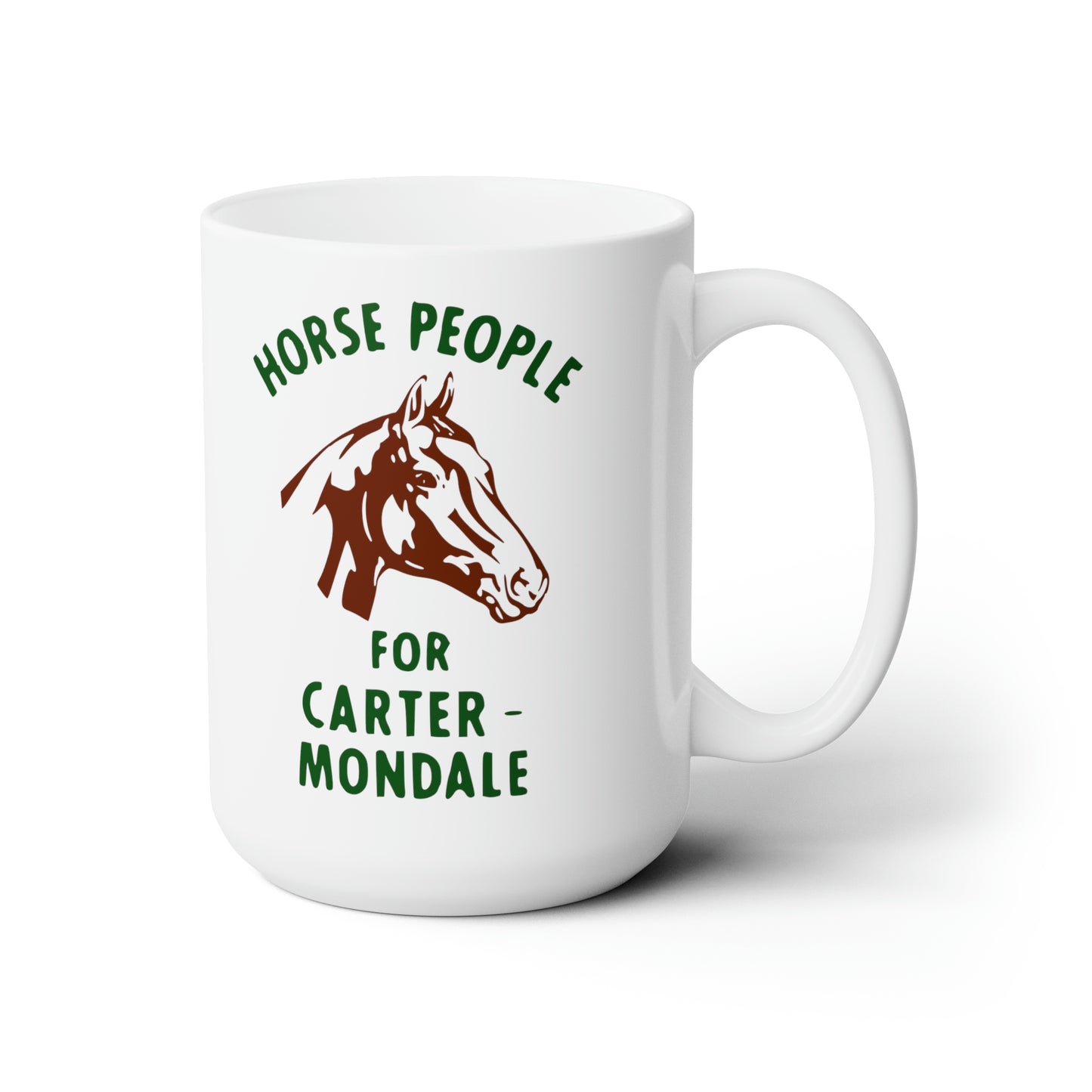 Retro Campaign Button Horse People For Carter & Mondale Ceramic Coffee Mug