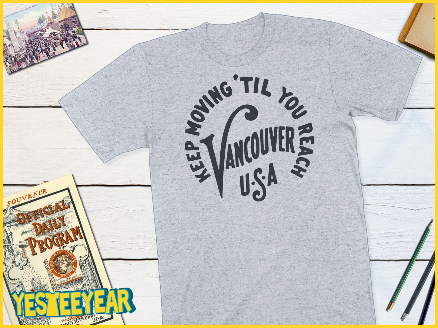 Vancouver Washington - Alaska–Yukon–Pacific Exposition of 1909-Unisex T-shirt-Yesteeyear