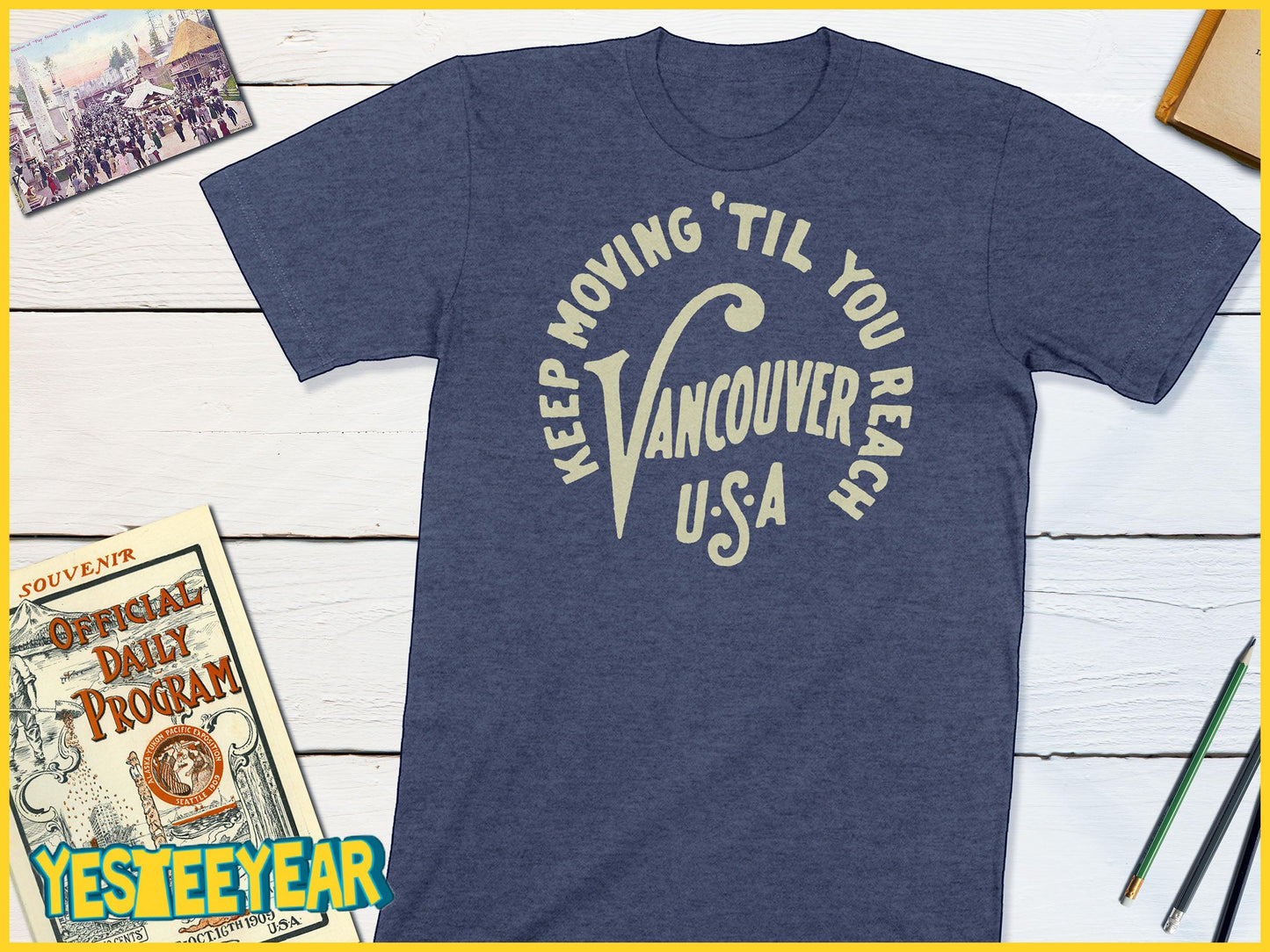 Vancouver Washington - Alaska–Yukon–Pacific Exposition of 1909-Unisex T-shirt-Yesteeyear