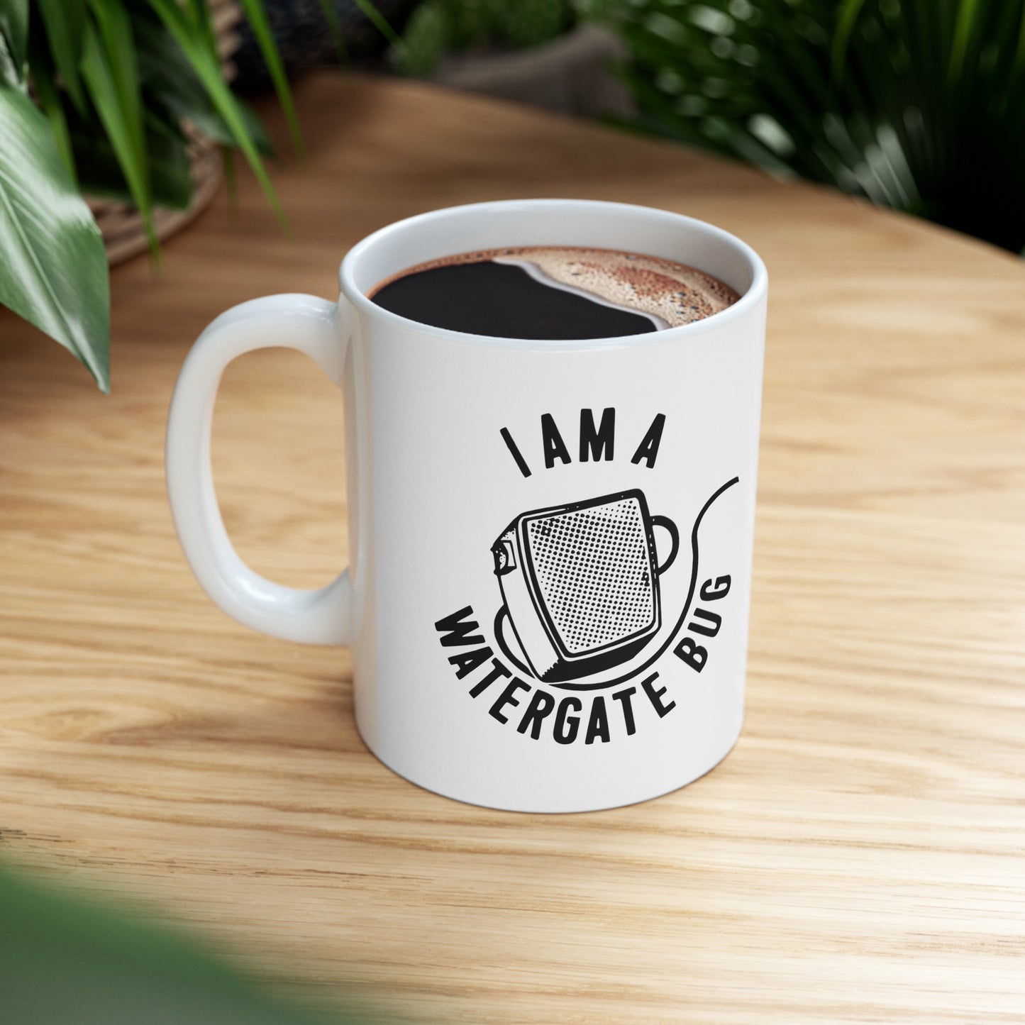 Anti-Nixon I Am A Watergate Bug Political Campaign Button Ceramic Coffee Mug
