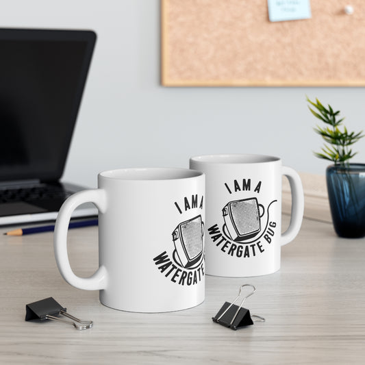 Anti-Nixon I Am A Watergate Bug Political Campaign Button Ceramic Coffee Mug