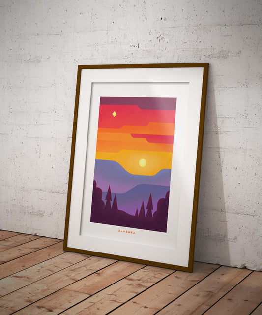 Alabama Travel Poster Print-Poster-Yesteeyear