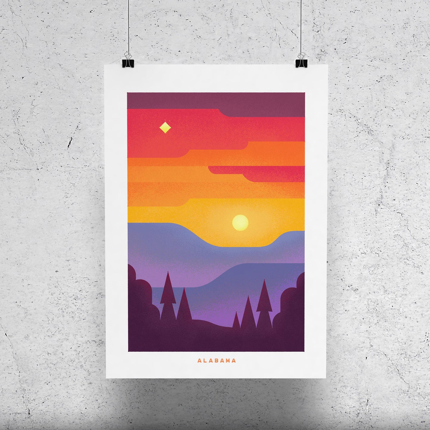 Alabama Travel Poster Print-Poster-Yesteeyear