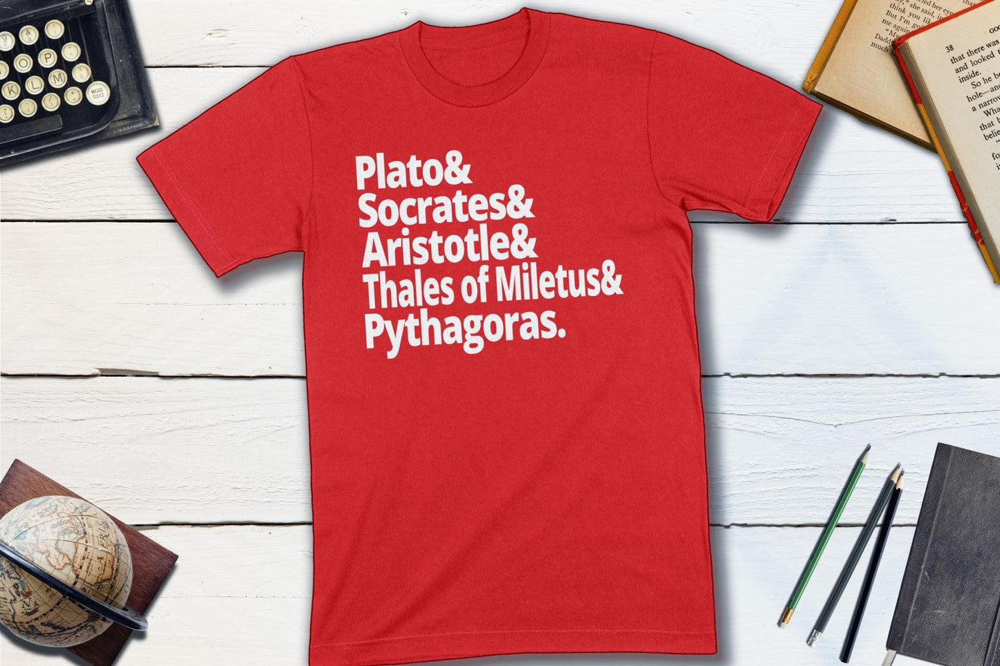 Ancient Greek Philosophers - Plato, Socrates, Aristotle, Thales of Miletus, Pythagoras-Unisex T-shirt-Yesteeyear