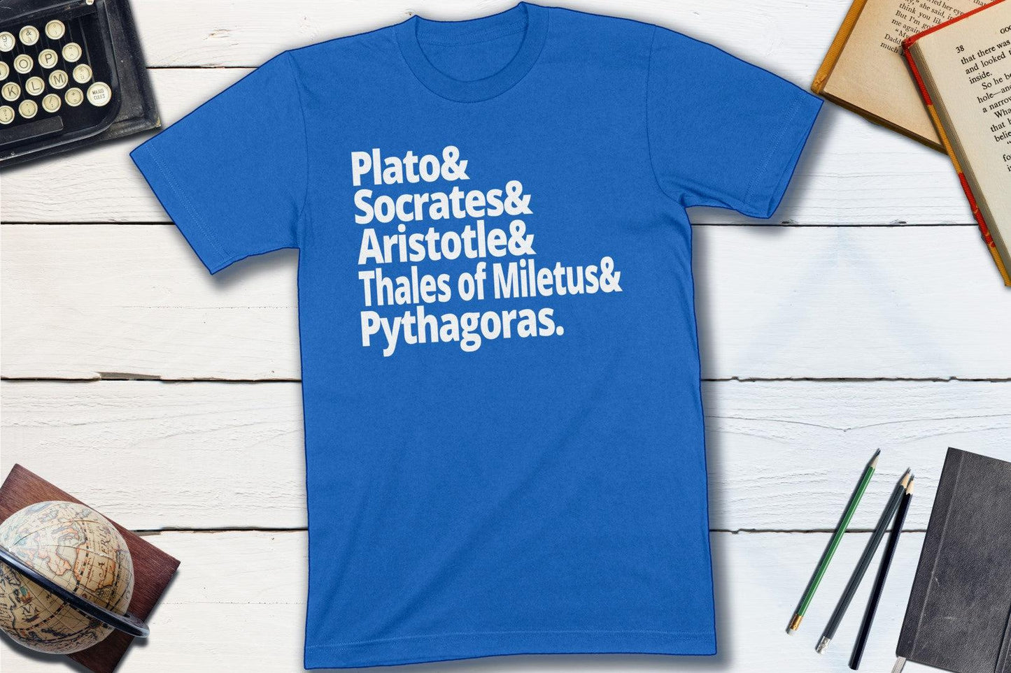 Ancient Greek Philosophers - Plato, Socrates, Aristotle, Thales of Miletus, Pythagoras-Unisex T-shirt-Yesteeyear