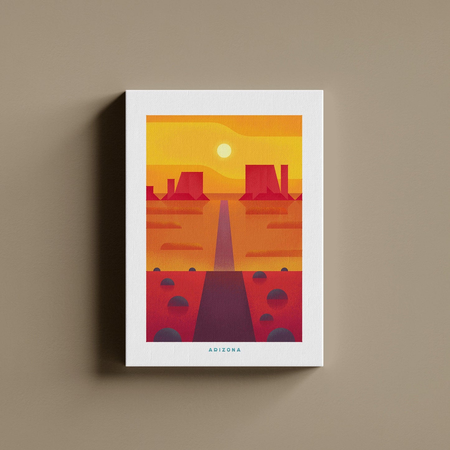 Arizona Travel Poster Canvas-Canvas-Yesteeyear