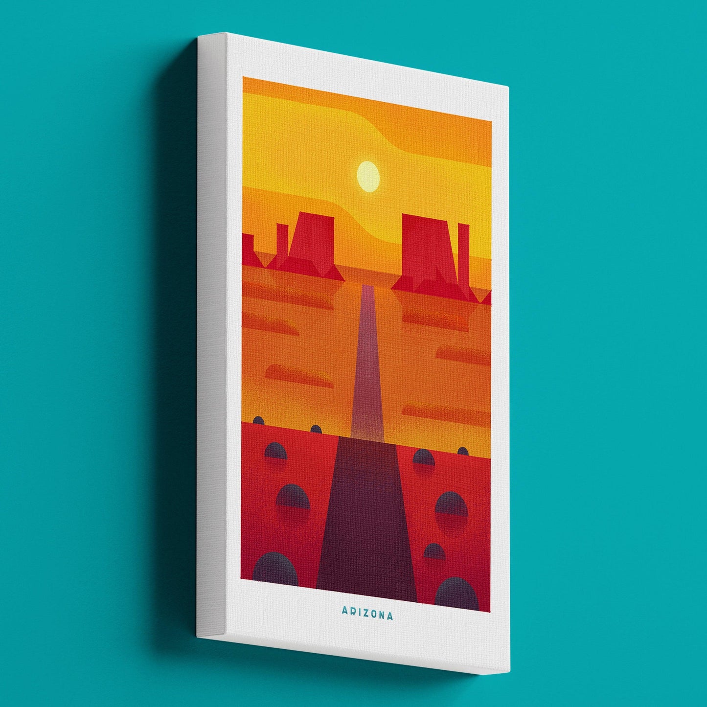 Arizona Travel Poster Canvas-Canvas-Yesteeyear