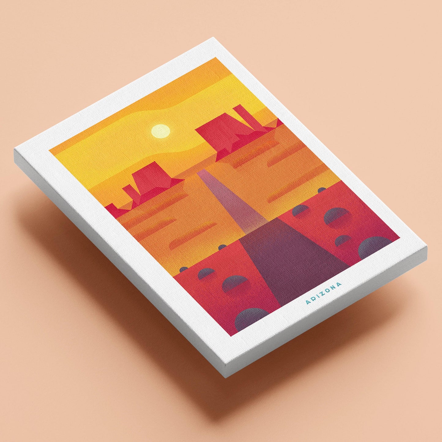 Arizona Travel Poster Canvas-Canvas-Yesteeyear