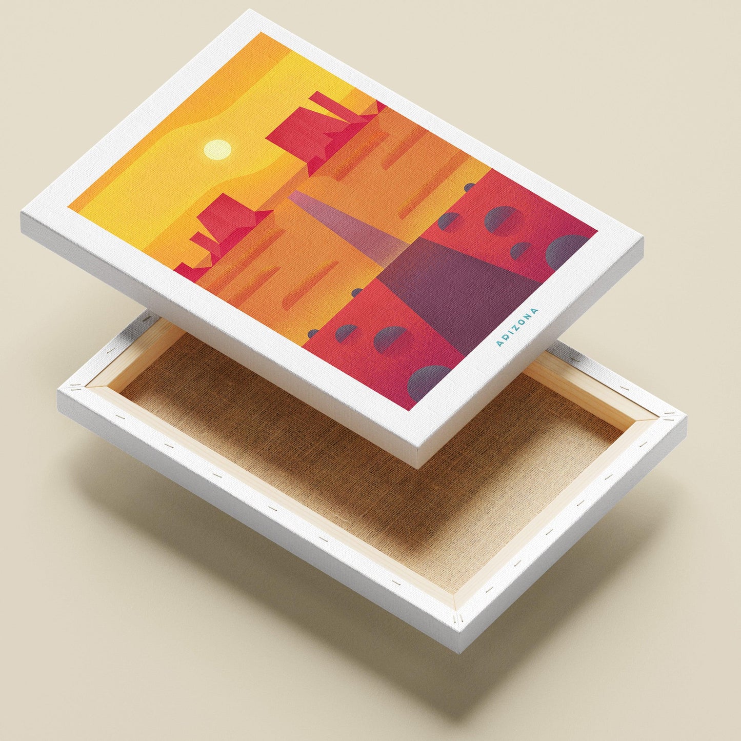 Arizona Travel Poster Canvas-Canvas-Yesteeyear