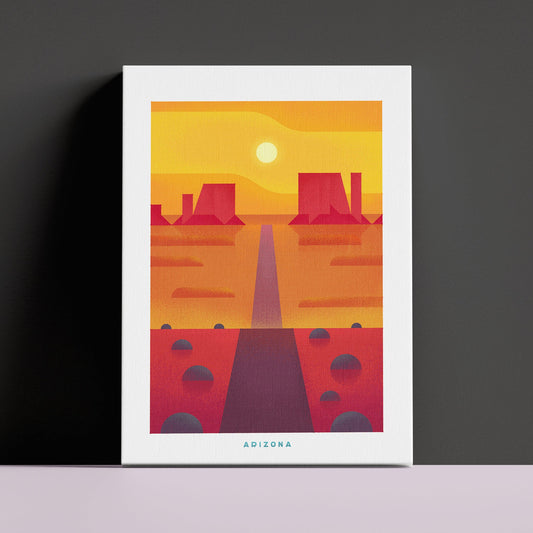 Arizona Travel Poster Canvas-Canvas-Yesteeyear