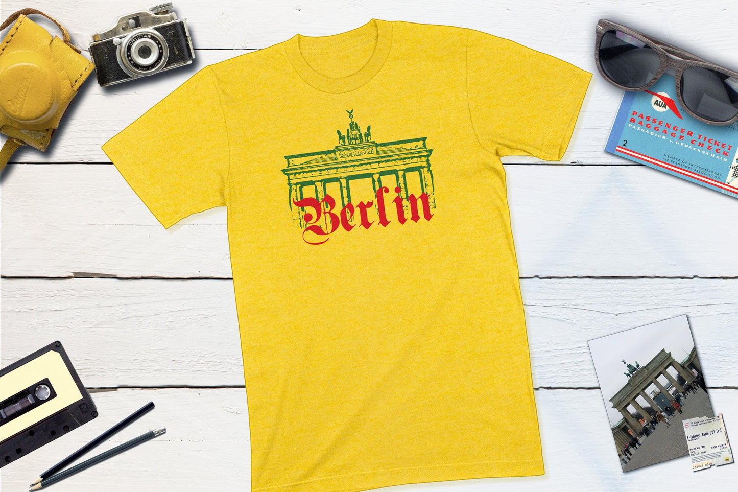 Berlin Germany Shirt - Brandenburg Gate-Unisex T-shirt-Yesteeyear