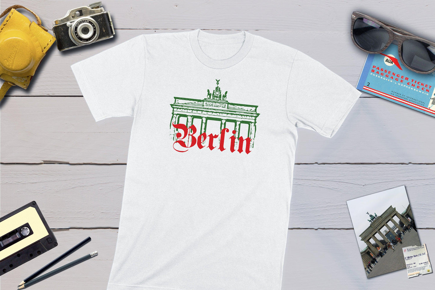 Berlin Germany Shirt - Brandenburg Gate-Unisex T-shirt-Yesteeyear