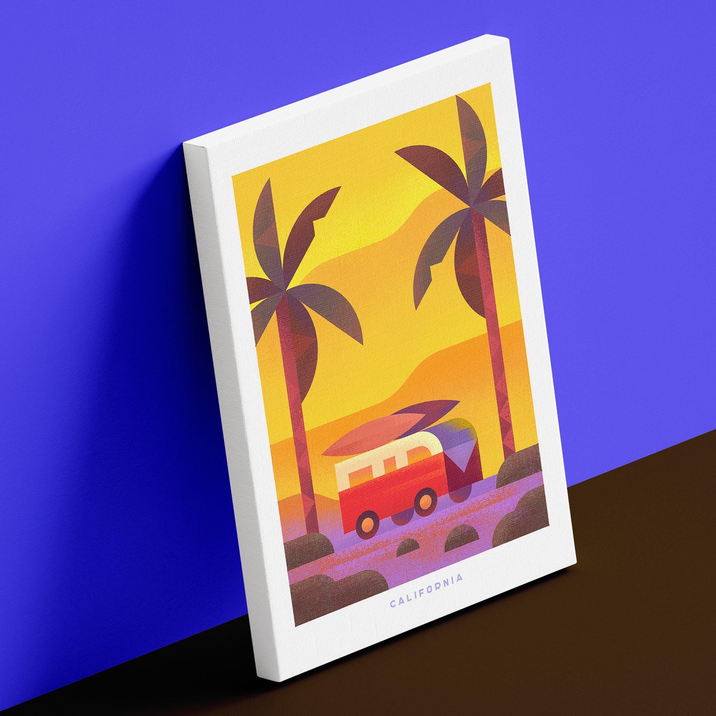 California Travel Poster Canvas-Canvas-Yesteeyear