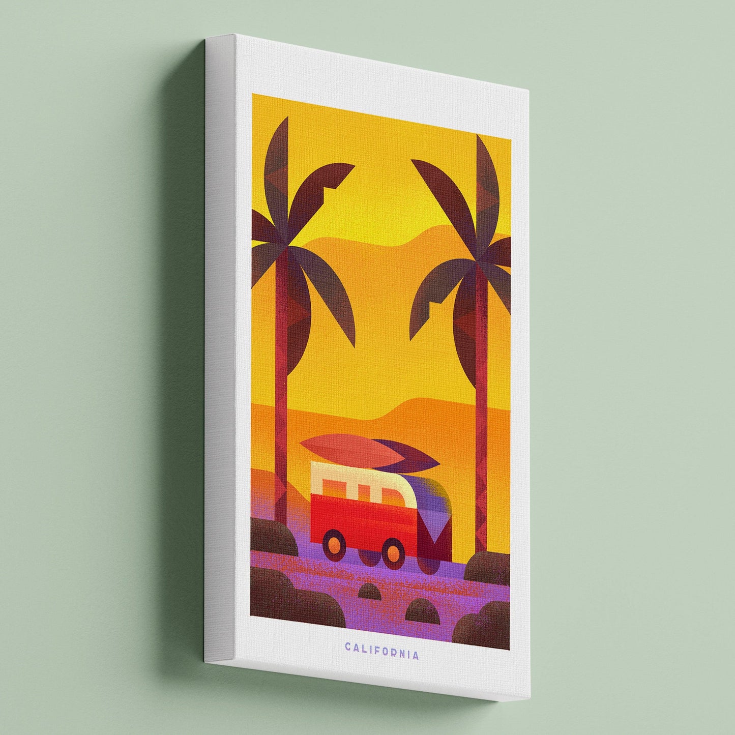 California Travel Poster Canvas-Canvas-Yesteeyear