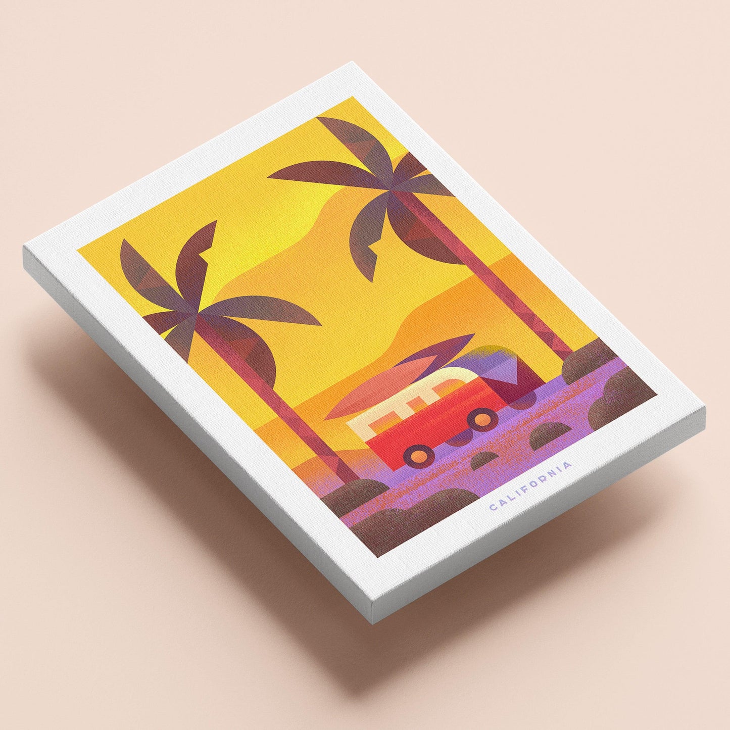 California Travel Poster Canvas-Canvas-Yesteeyear