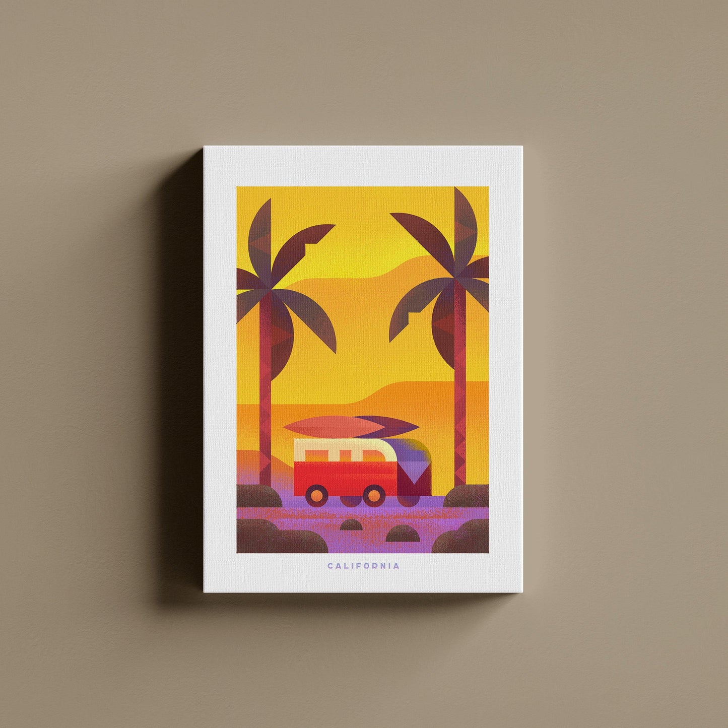 California Travel Poster Canvas-Canvas-Yesteeyear