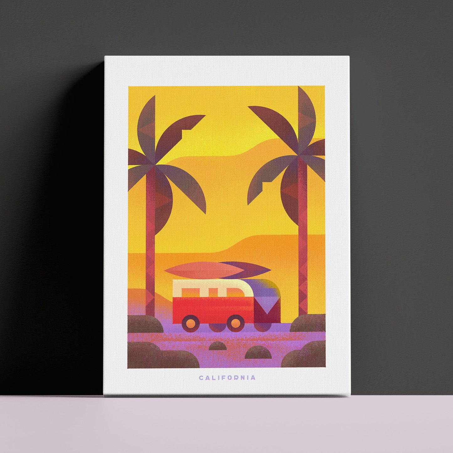 California Travel Poster Canvas-Canvas-Yesteeyear
