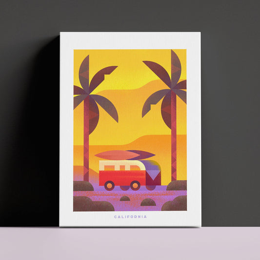 California Travel Poster Canvas-Canvas-Yesteeyear