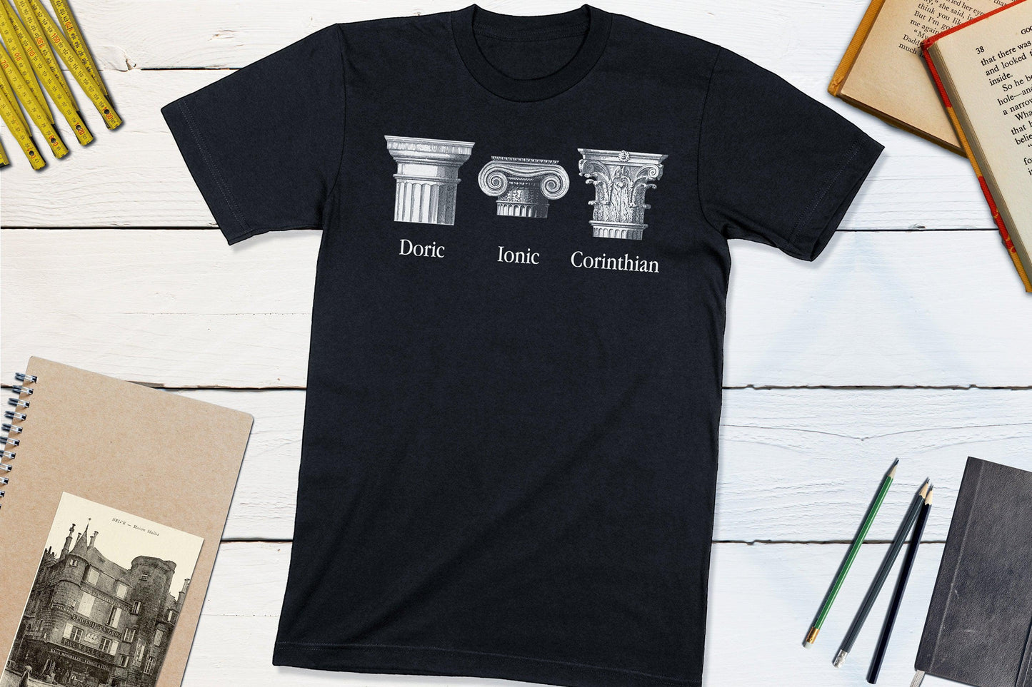 Classical Orders - Doric, Ionic and Corinthian Shirt-Unisex T-shirt-Yesteeyear