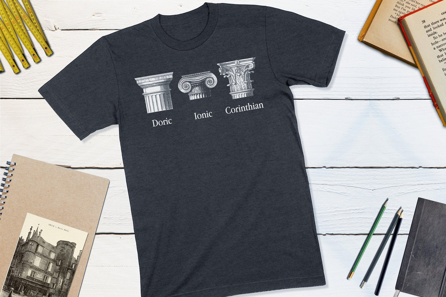 Classical Orders - Doric, Ionic and Corinthian Shirt-Unisex T-shirt-Yesteeyear
