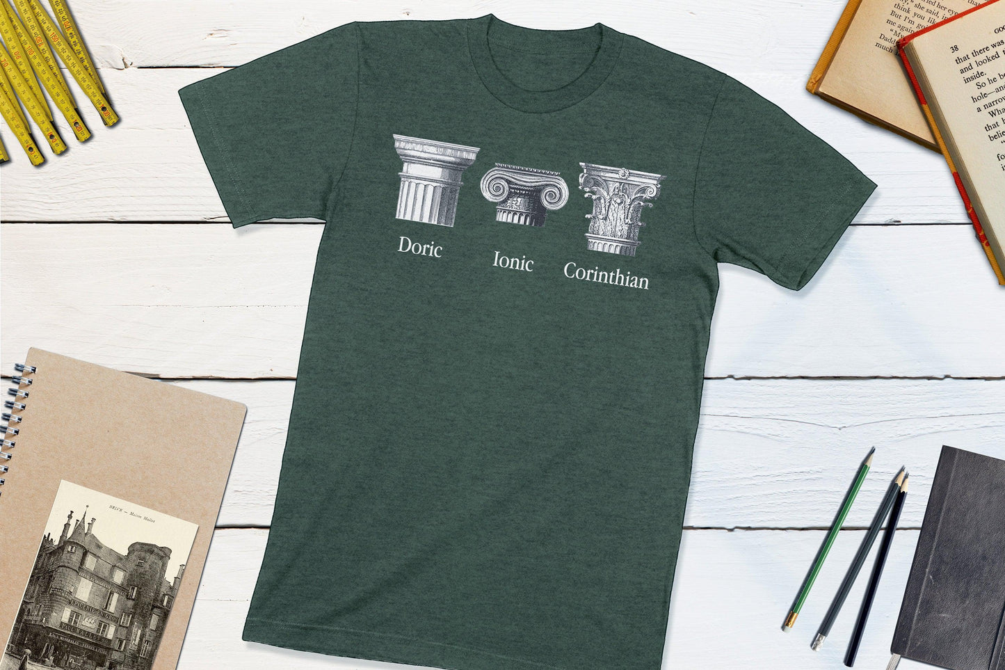 Classical Orders - Doric, Ionic and Corinthian Shirt-Unisex T-shirt-Yesteeyear