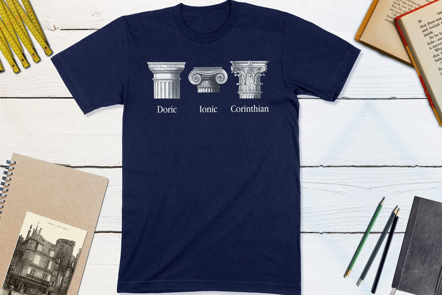 Classical Orders - Doric, Ionic and Corinthian Shirt-Unisex T-shirt-Yesteeyear