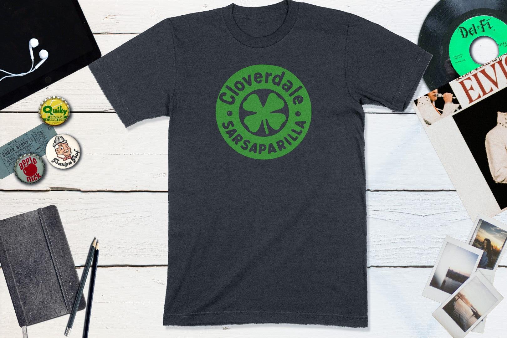 Cloverdale Sarsaparilla Vintage Soda Pop Bottle Cap-Unisex T-shirt-Yesteeyear