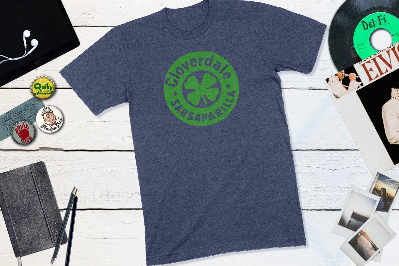 Cloverdale Sarsaparilla Vintage Soda Pop Bottle Cap-Unisex T-shirt-Yesteeyear