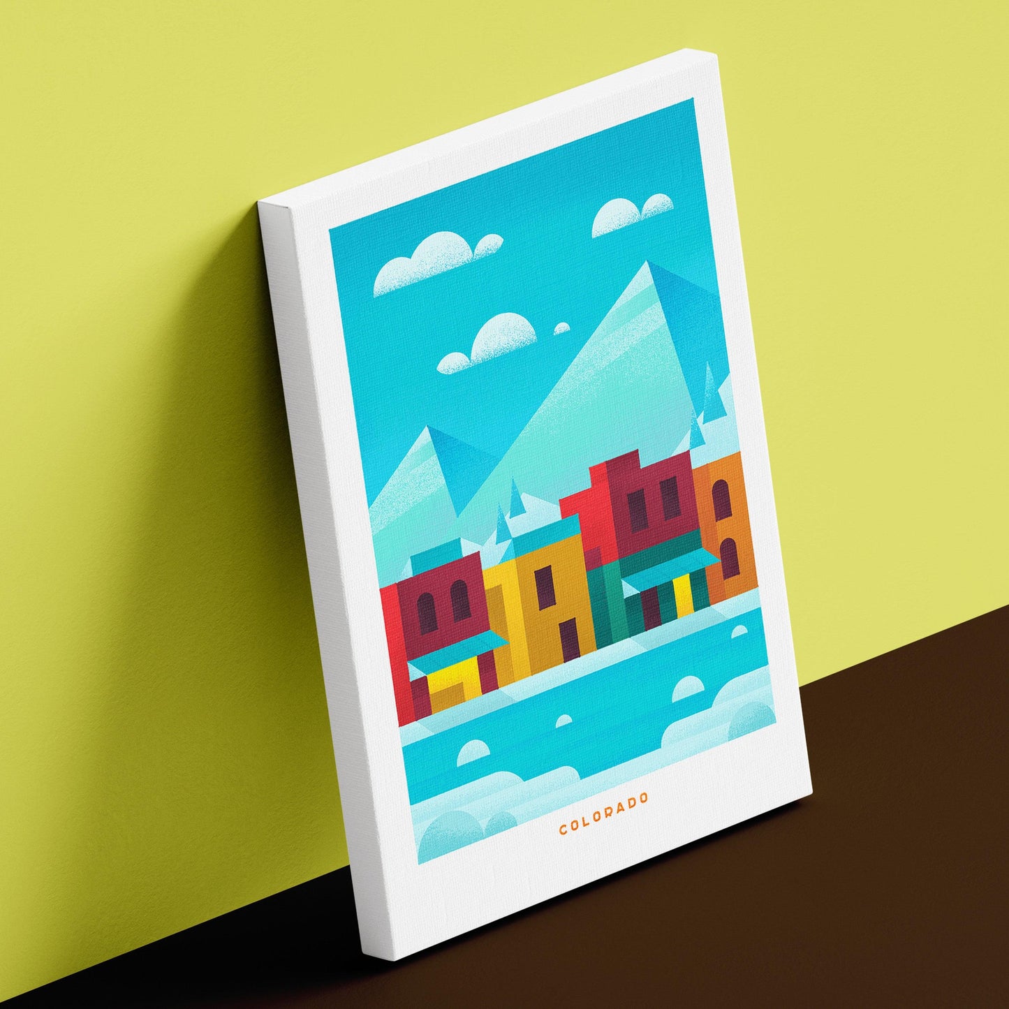 Colorado Travel Poster Canvas-Canvas-Yesteeyear