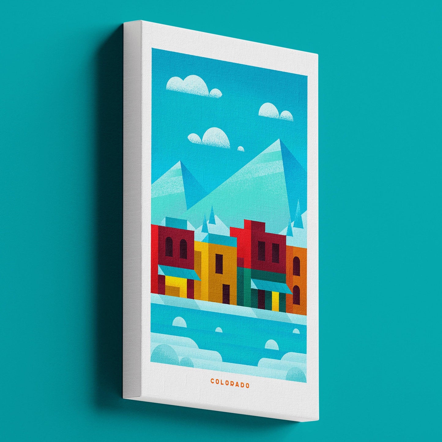 Colorado Travel Poster Canvas-Canvas-Yesteeyear