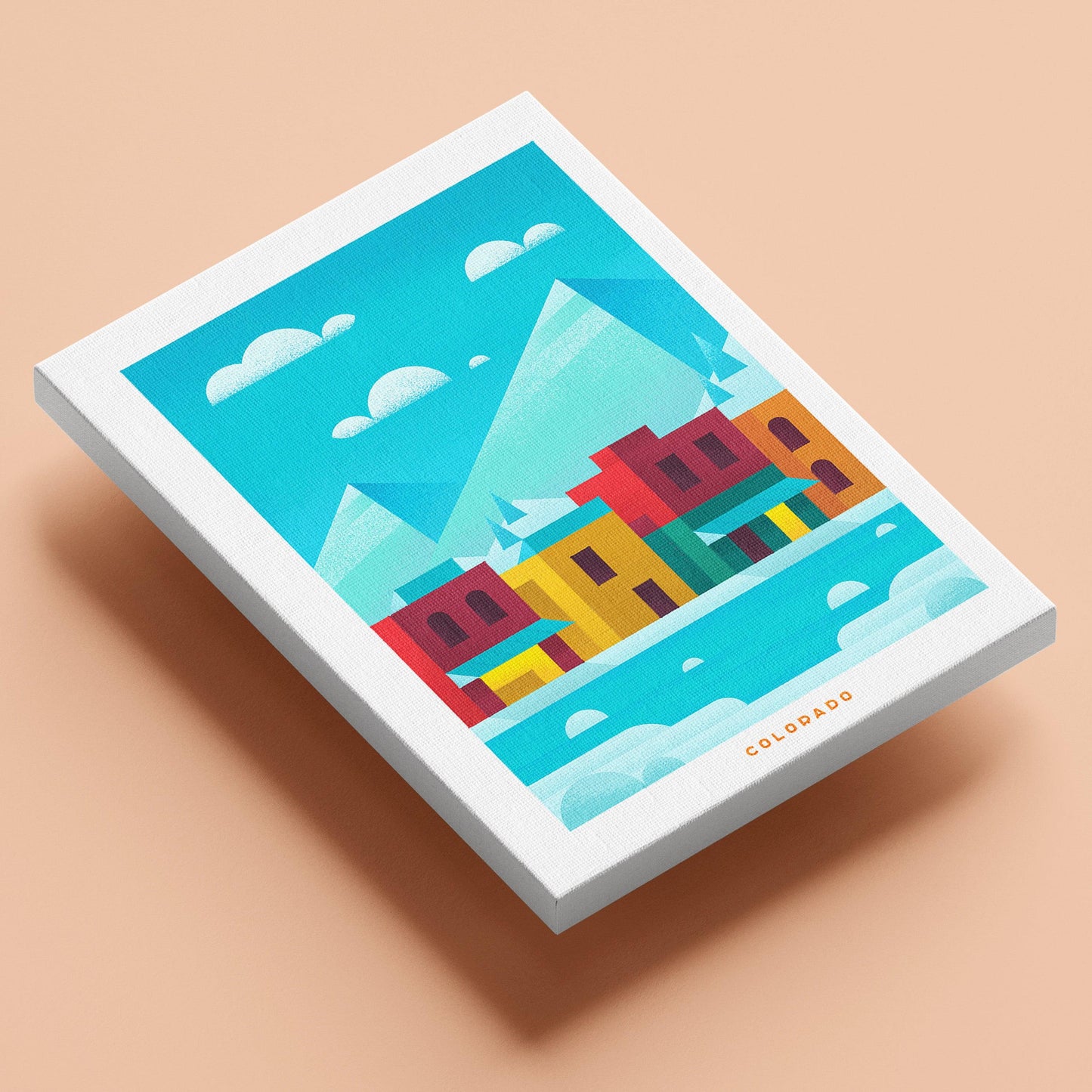 Colorado Travel Poster Canvas-Canvas-Yesteeyear