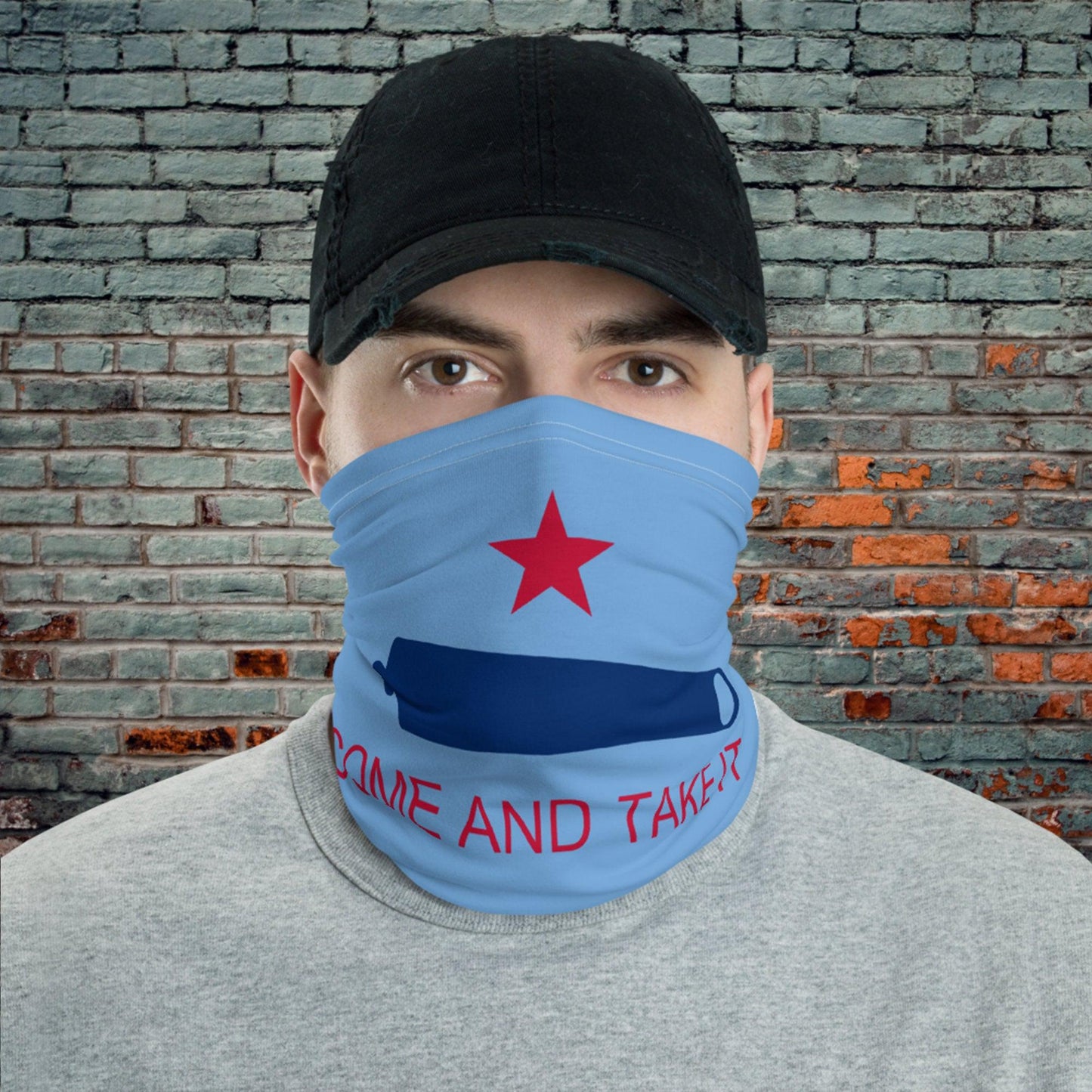 Come And Take It Flag Texas History Neck Gaiter-Neck Gaiter-Yesteeyear