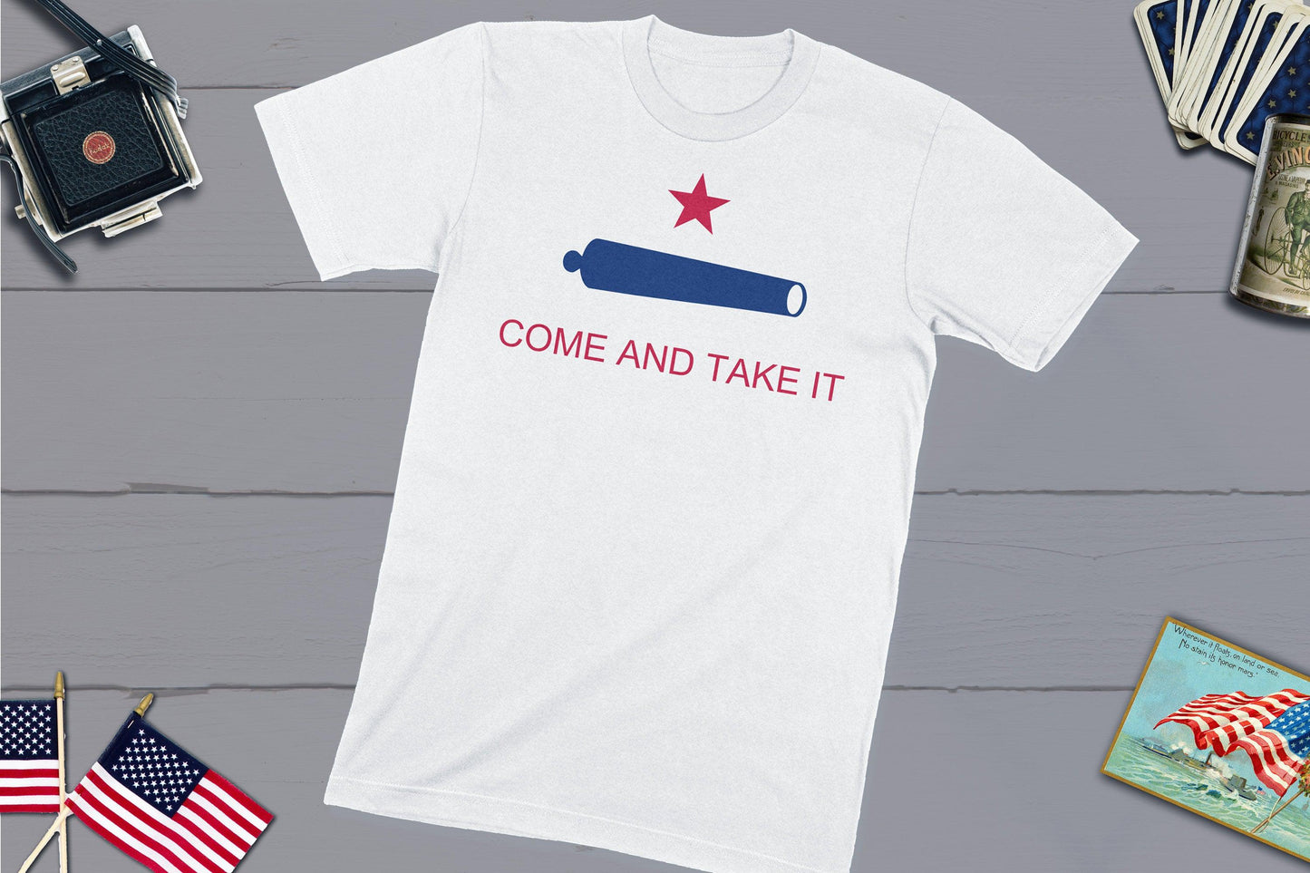 Come & Take It Flag Texas History-Unisex T-shirt-Yesteeyear
