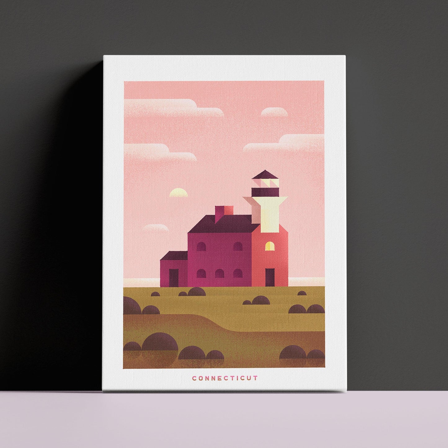 Connecticut Travel Poster Canvas-Canvas-Yesteeyear