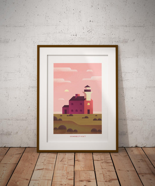 Connecticut Travel Poster Print-Poster-Yesteeyear