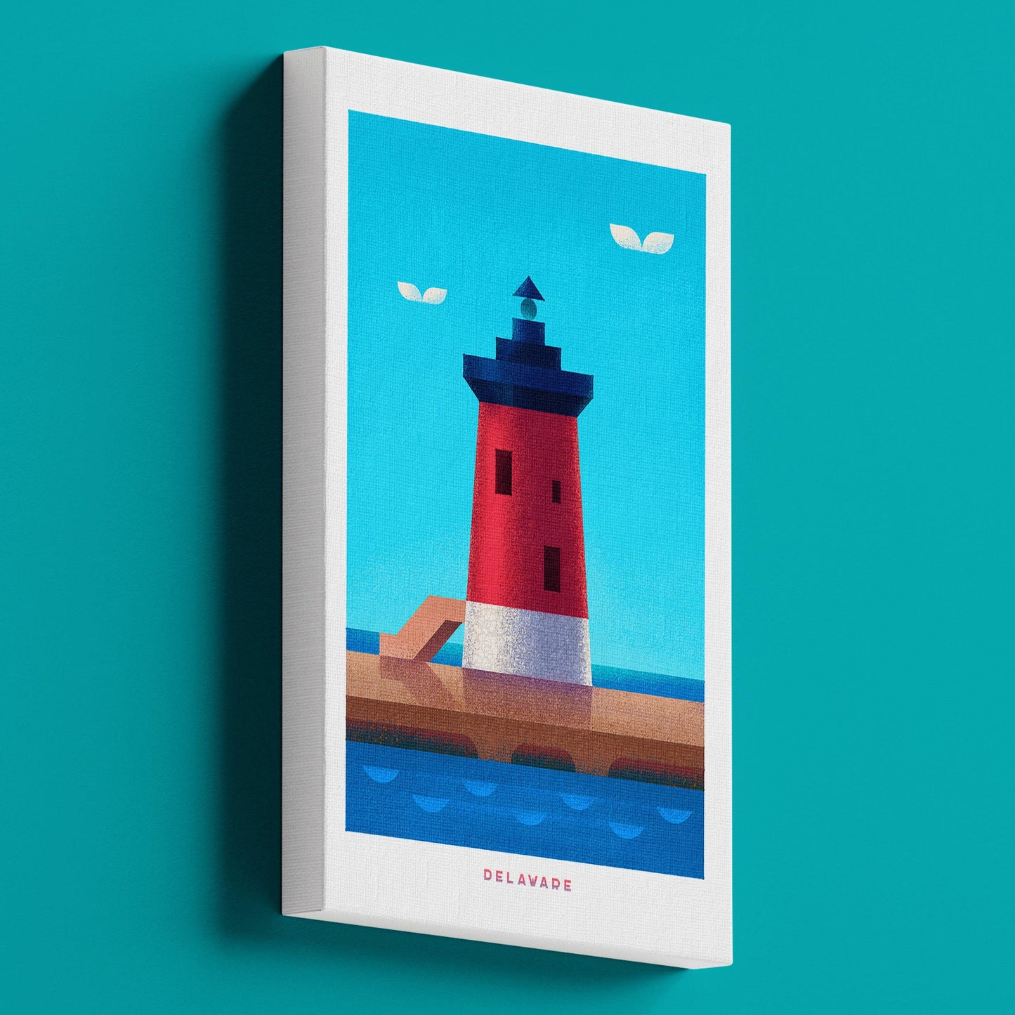 Delaware Travel Poster Canvas-Canvas-Yesteeyear