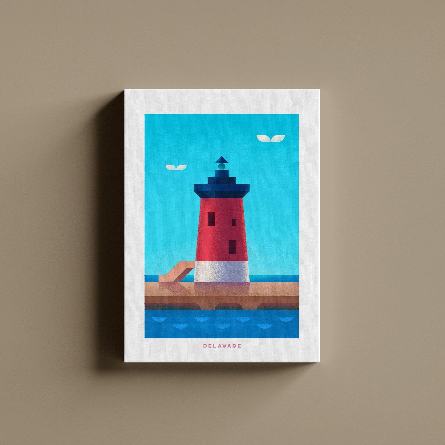 Delaware Travel Poster Canvas-Canvas-Yesteeyear