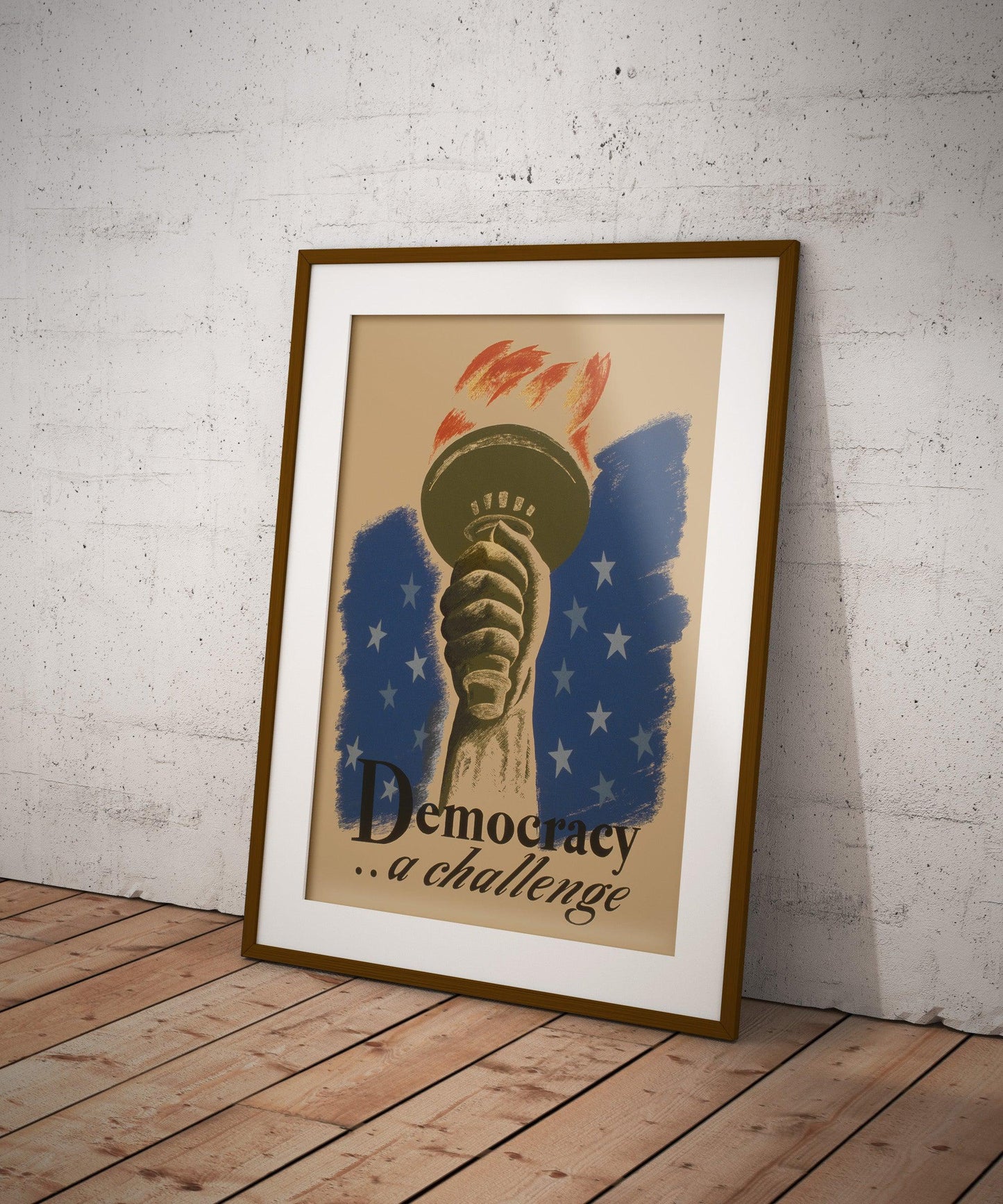 Democracy A Struggle WPA Poster Print-Poster-Yesteeyear