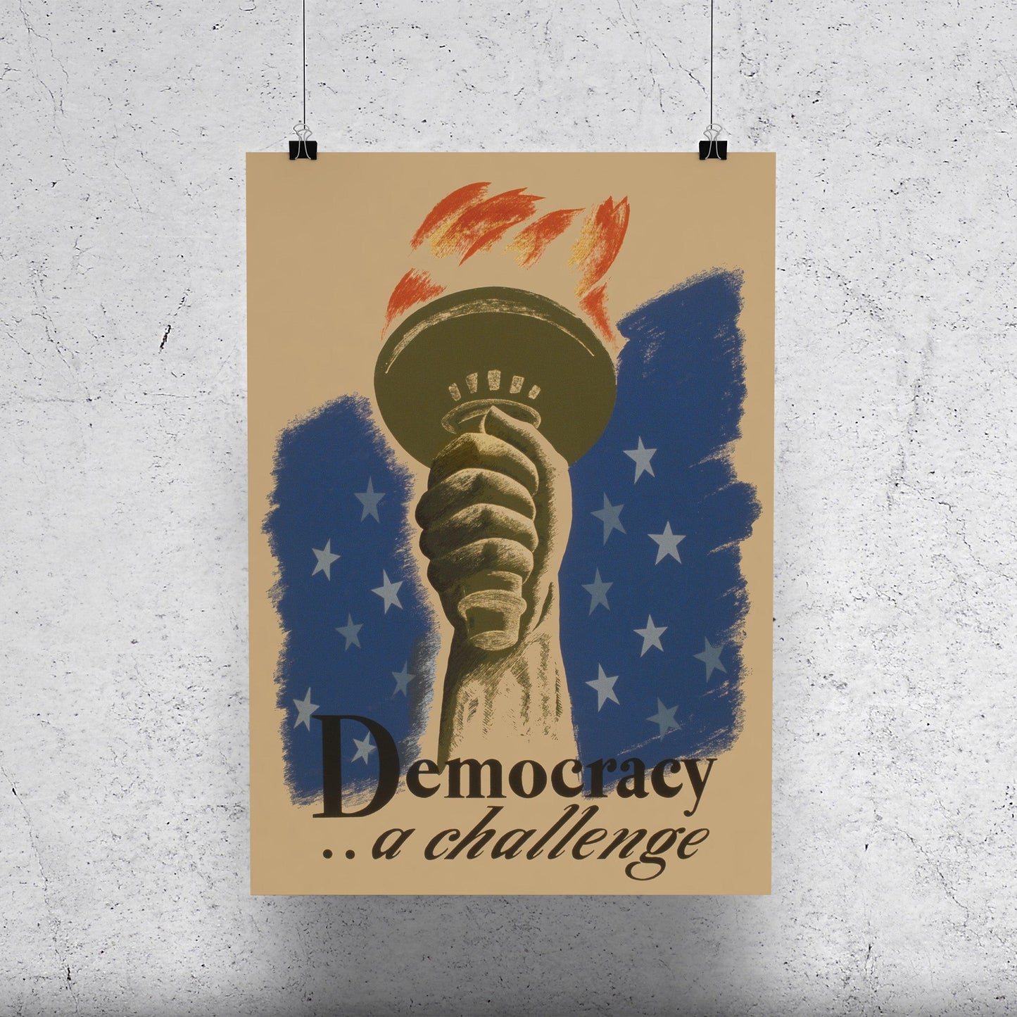 Democracy A Struggle WPA Poster Print-Poster-Yesteeyear
