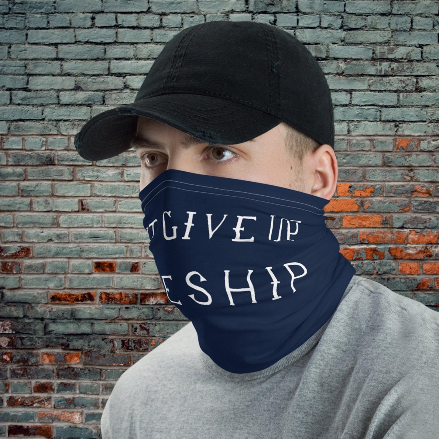 Don't Give Up The Ship Battle Flag Neck Gaiter-Neck Gaiter-Yesteeyear