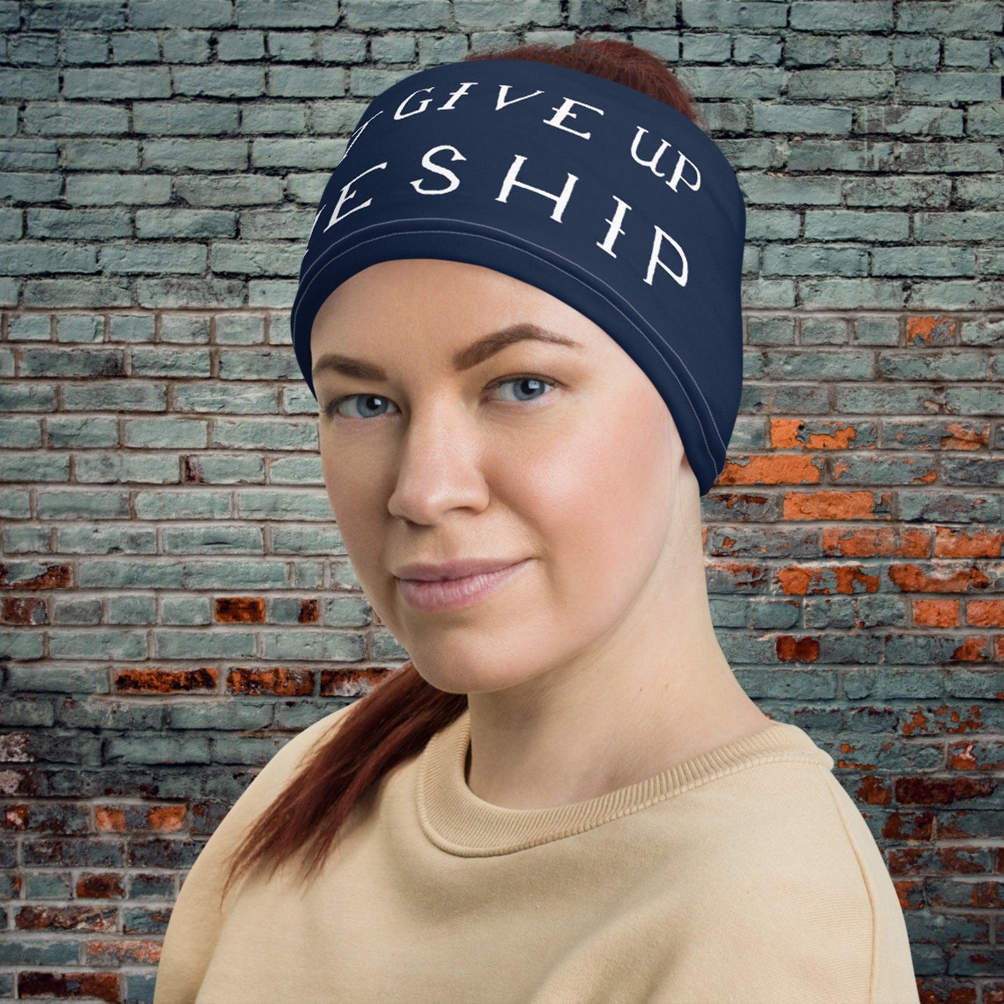 Don't Give Up The Ship Battle Flag Neck Gaiter-Neck Gaiter-Yesteeyear