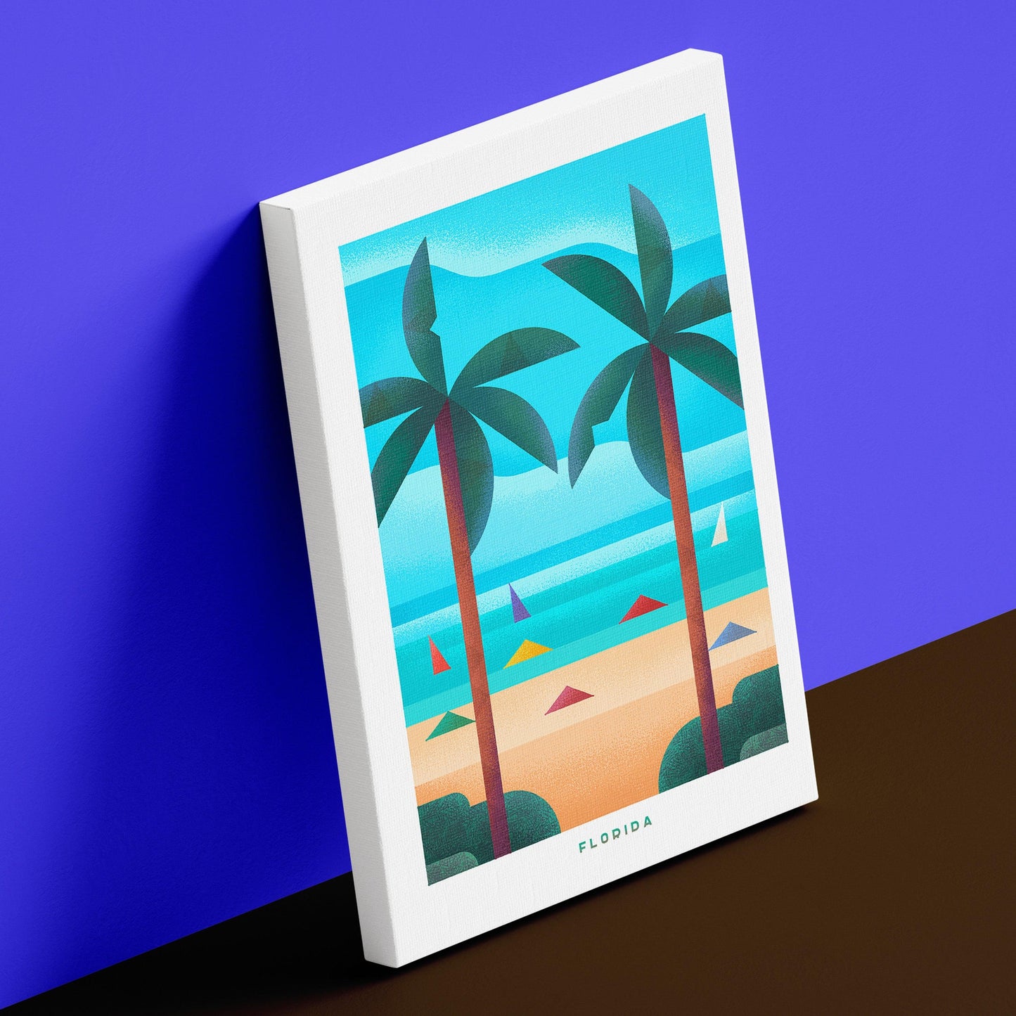 Florida Travel Poster Canvas-Canvas-Yesteeyear