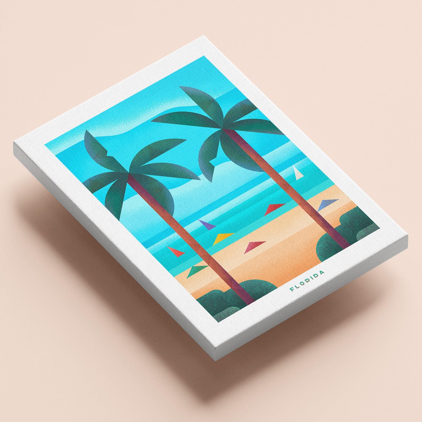 Florida Travel Poster Canvas-Canvas-Yesteeyear