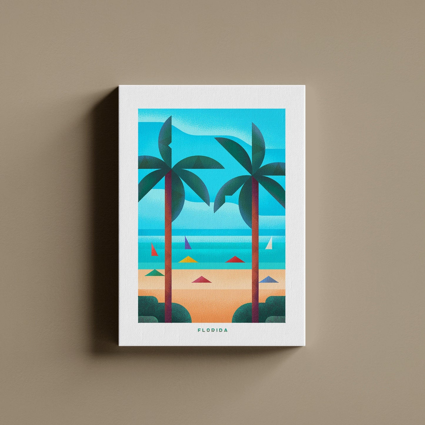 Florida Travel Poster Canvas-Canvas-Yesteeyear