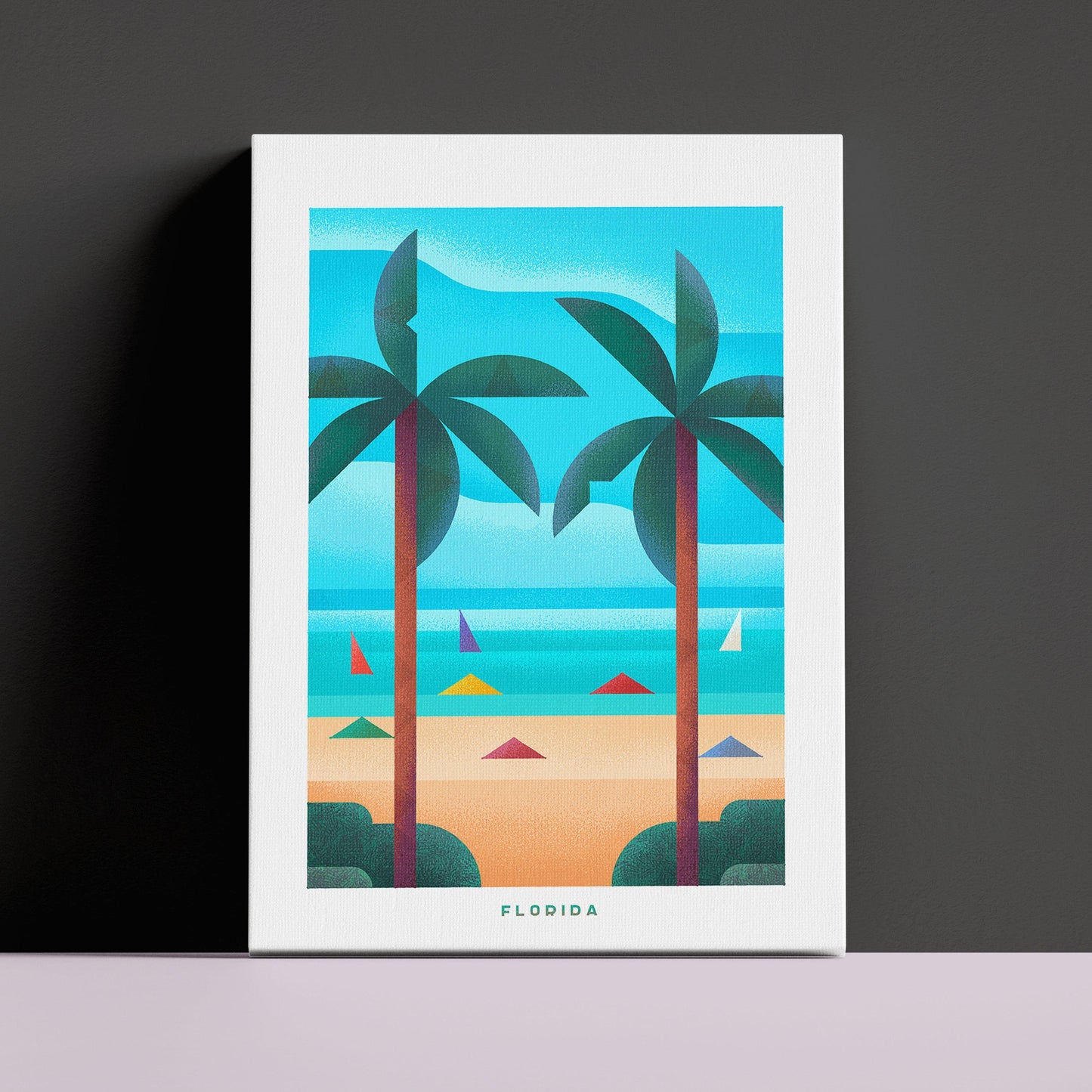 Florida Travel Poster Canvas-Canvas-Yesteeyear