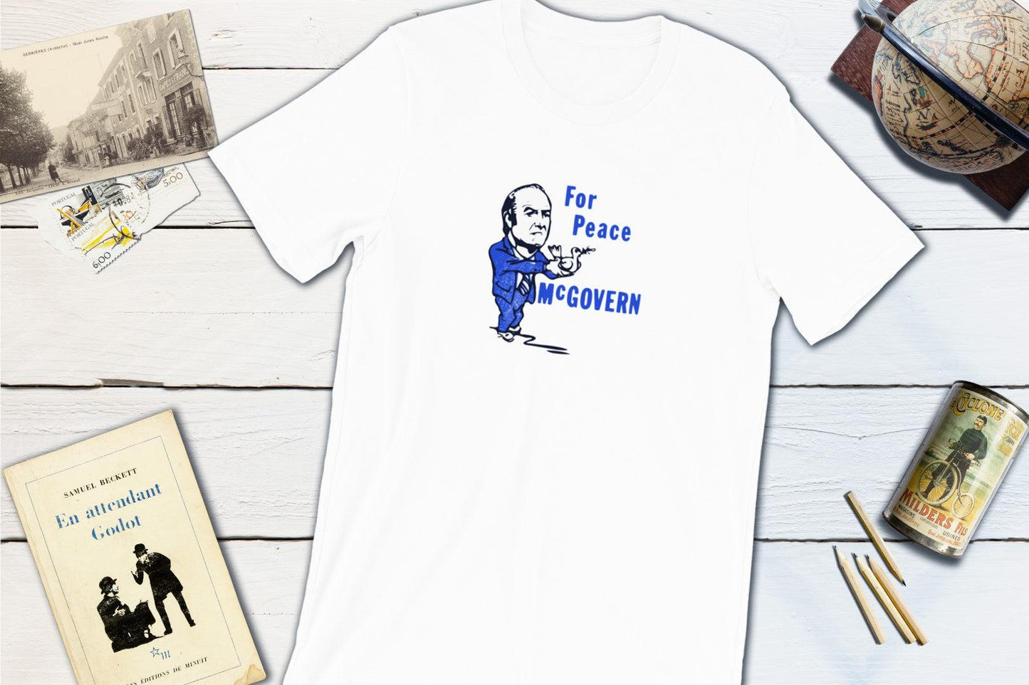 For Peace George McGovern US Presidential Campaign Button-Unisex T-shirt-Yesteeyear