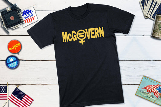 George McGovern Feminist Campaign Button-Unisex T-shirt-Yesteeyear